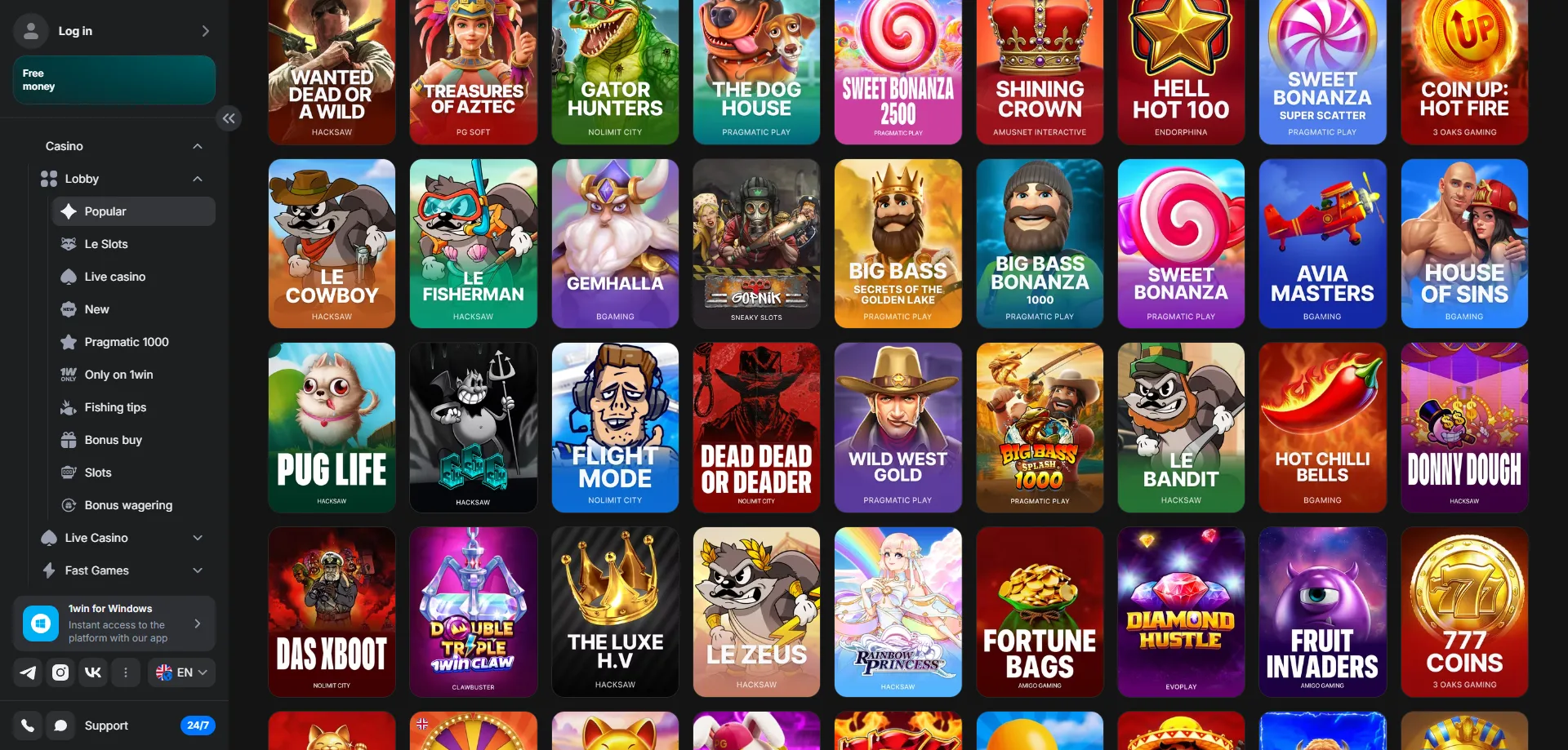 1win casino games New Zealand &mdash; slots live casino and crash games